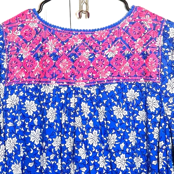 J. Crew Belted‎ Tunic Dress Festival Bohemian Midi/Maxi Length Medium Relaxed - Picture 10 of 12